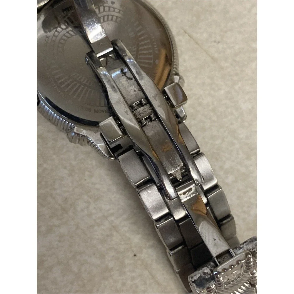 Judith Ripka 925 Sterling Silver Watch Swiss Movement MOP Dial Crystal Bracelet